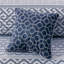 Ensemble de courtepointe en jacquard 4 pièces avec coussin décoratif bleu marine