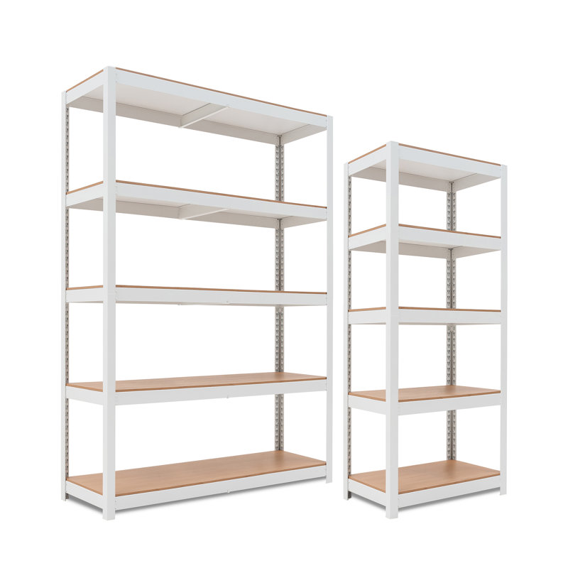  Solution de rangement combinée: ensemble de tablettes robustes l 24 po et l 48 po - blanc, Blanc, L 24 po et l 48 po
