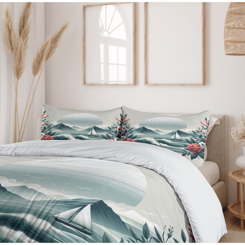 Nautical Duvet Cover, Queen Duvet Cover + 2 Standard Shams