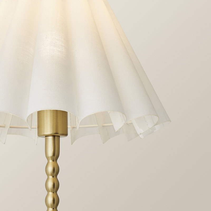 Cifuentes Metal Table Lamp, Gold, Yes, White