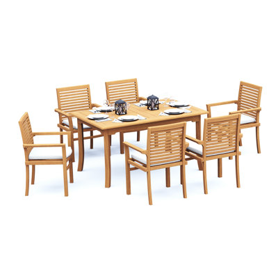 Mas Outdoor - Piece Teak Dining Set