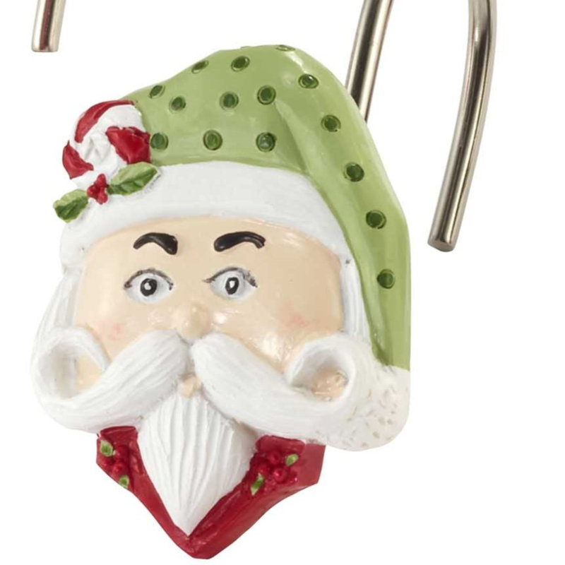 Avanti Linens Peppermint Nutcracker Shower Hooks
