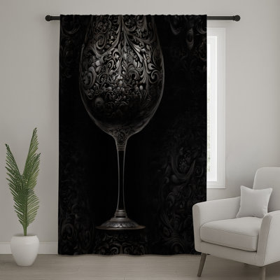 Rideaux de fenêtre en verre complexe, voilages d'art et rideaux occultant - 1 panneau
