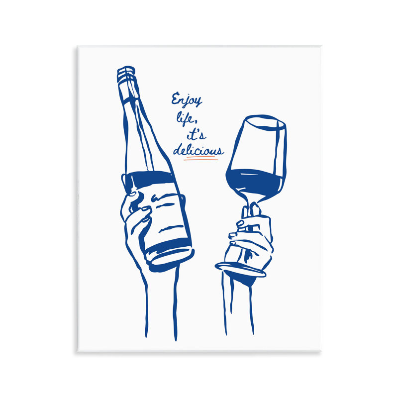 «Enjoy Life with Wine», art mural par lettré et doublé