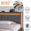 Upholstered Storage Bed with LED Headboard and Drawers-611722741-611722736