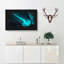 Neon Blue Jellyfish - Wrapped Canvas-56641123