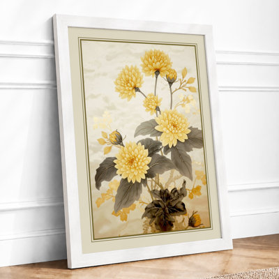 Chrysanthemum Study Botanical - Framed Print