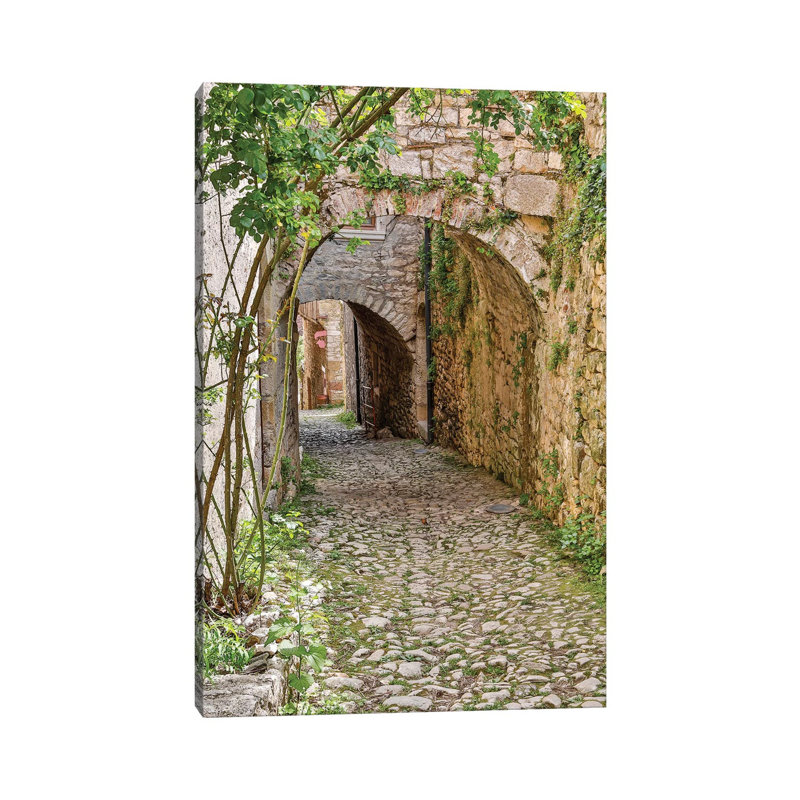 France, Saint-Cirq Lapopie. Tunneled Walkway by Hollice Looney - Wrapped Canvas Print, 66.04 cm H x 45.72 cm W x 3.175 cm D