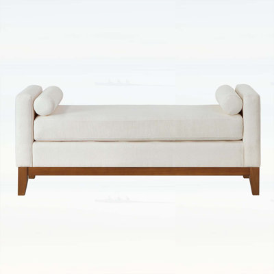 Elegant Upholstered Bench with 2 Pillows