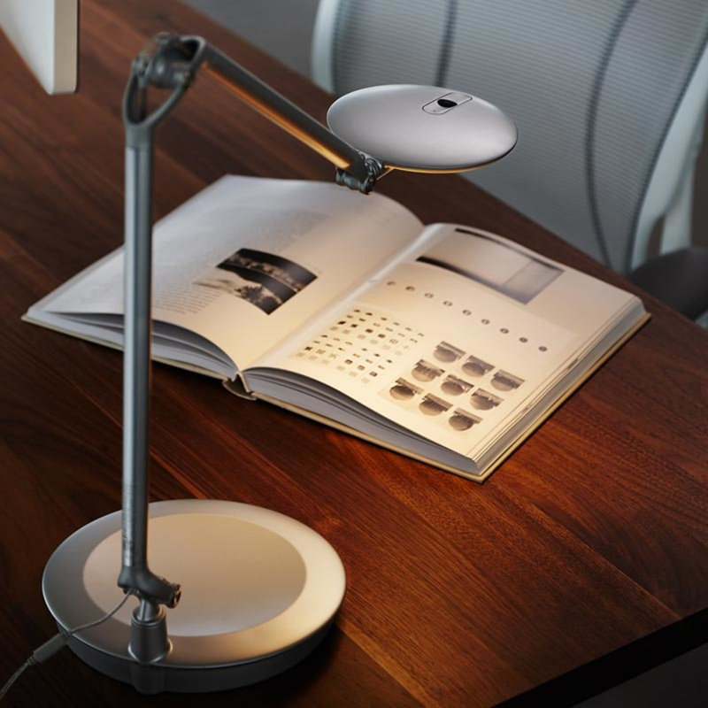 Element Disc 25" Desk Lamp, White