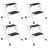 Delxo Steel Folding 2 Mini Stool Safe Step Stepladder with Carry Handle (4 Pack)
