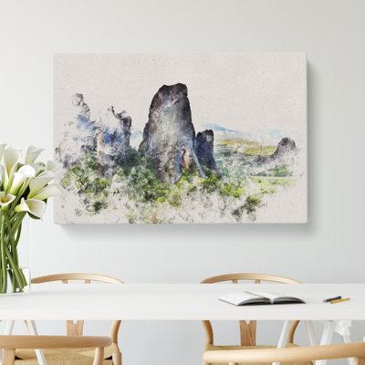 Meteora in Greece - Wrapped Canvas