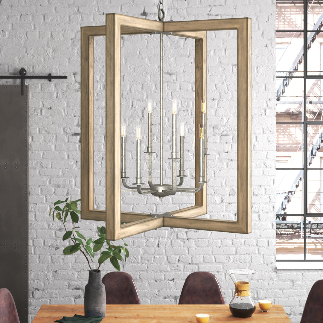 Darcy 8 - Light Dimmable Lantern Square / Rectangle Chandelier Steelside™