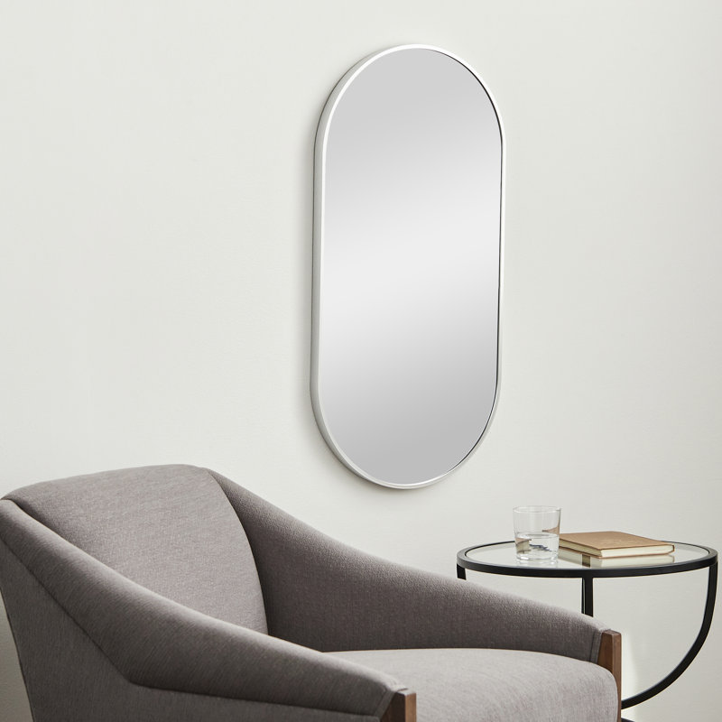 Destefano Essence Accent Mirror, 32" x 16", Silver