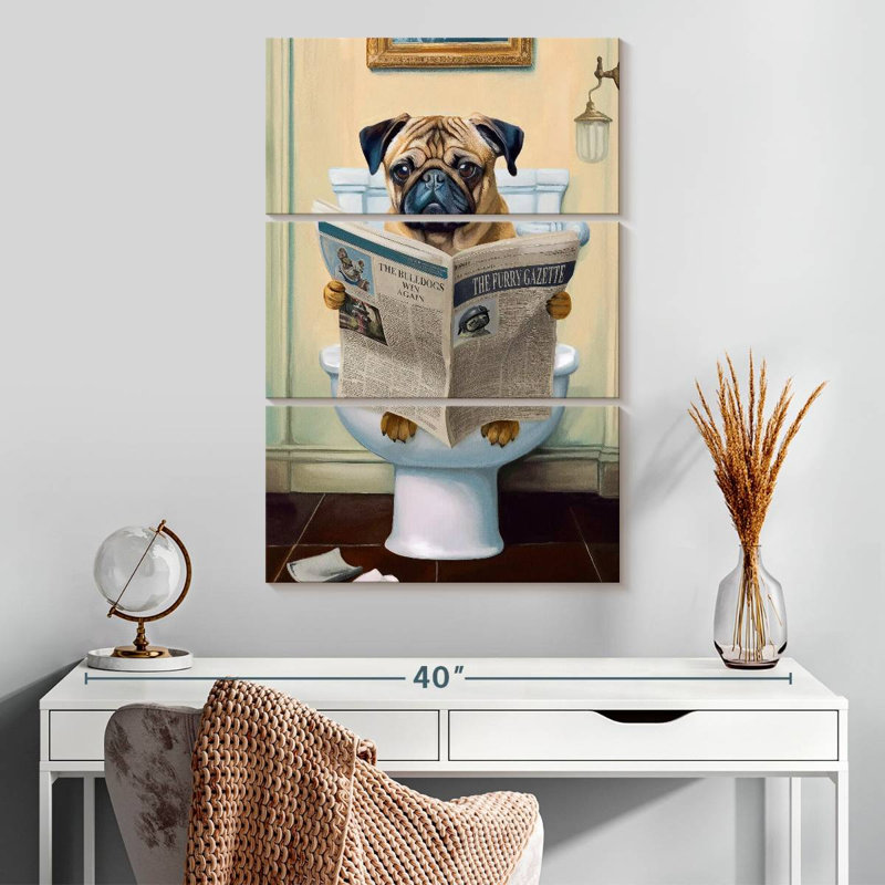 Carlin Ketti sur une toilette, H 32 po x l 20 po