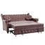 Canapé-lit 70 po brun Chesterfield en similicuir brun-933540650