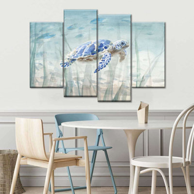 " Undersea Turtle " 4 - Pieces
