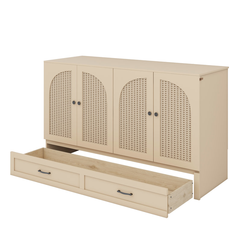 Lit escamotable avec tiroirs Murphy, Gold