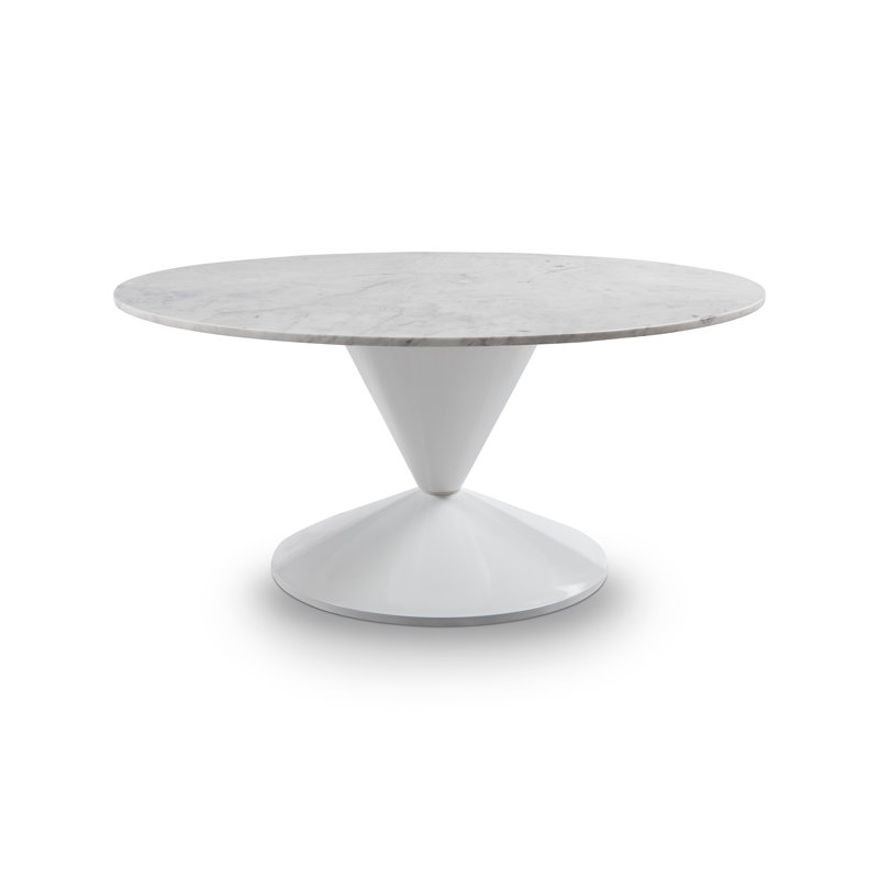 Riegelsville Pedestal Coffee Table, White