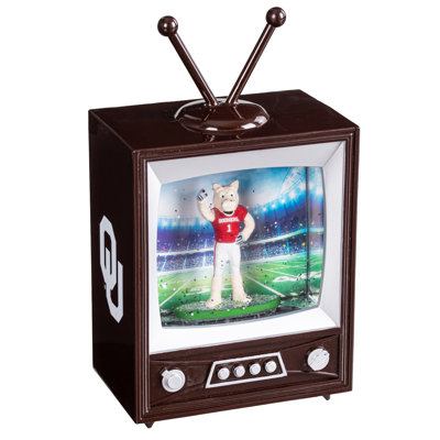 University of Oklahoma Lighted Vintage TV Water Lantern