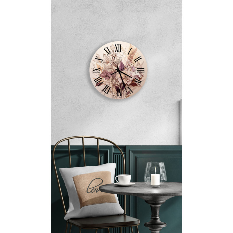 Horloge murale en verre trempé délicat, Noir