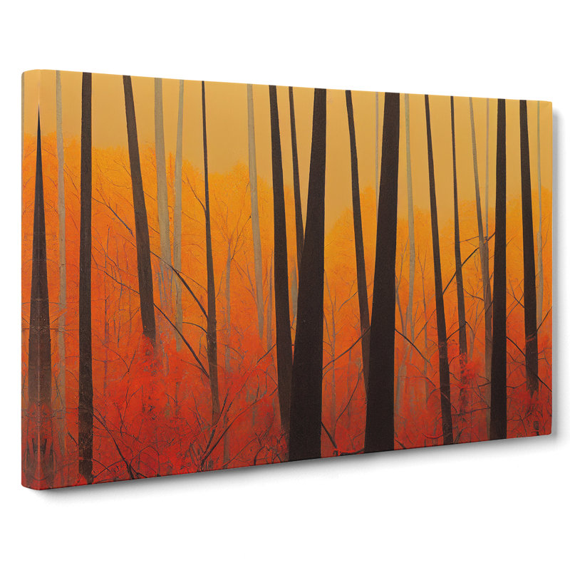 Astonishing Autumn Forest - Wrapped Canvas, 50cm H x 76cm W x 3cm D