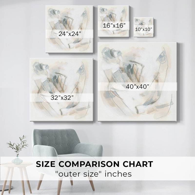 Toile tendue avec châssis neutre Neutre Assemblage, H 40 po x l 40 po