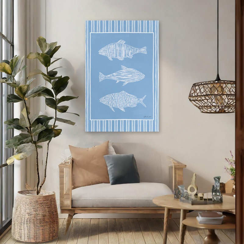 Beachy and Nautical Cape Cod Fish II, H 48 po x l 32 po