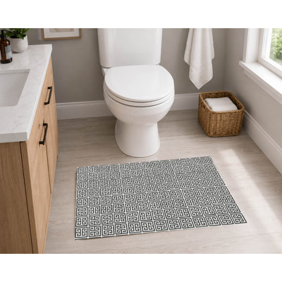 Cuddle Key Absorbent Non-Skid Rectangular Toilet Mat