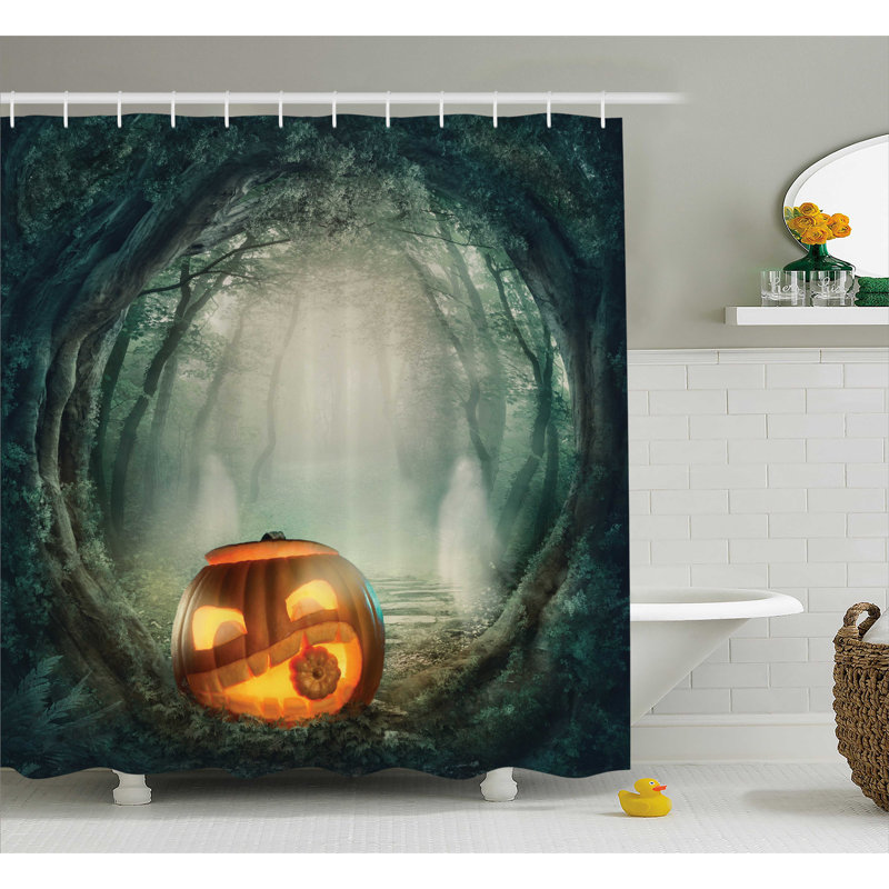 Rideau de douche simple halloween décoration halloween, H 75 po x l 69 po