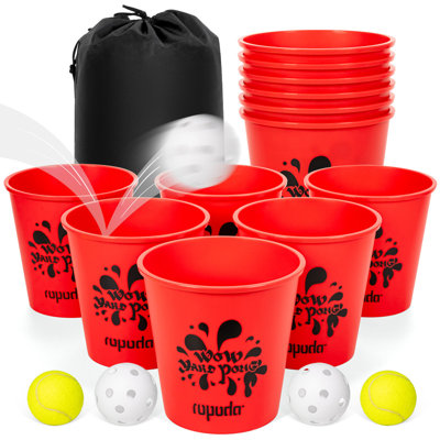 ROPODA Giant Yard Pong, jeux de cour avec des seaux et des balles durables