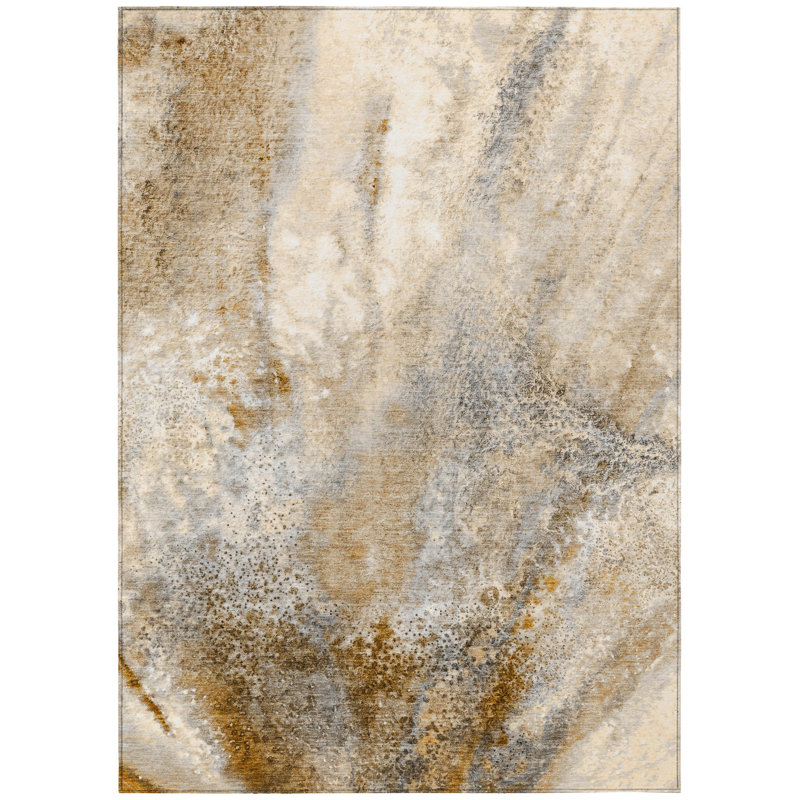 Tapis extérieur lavable et antidérapant brun 8 pi x 10 pi