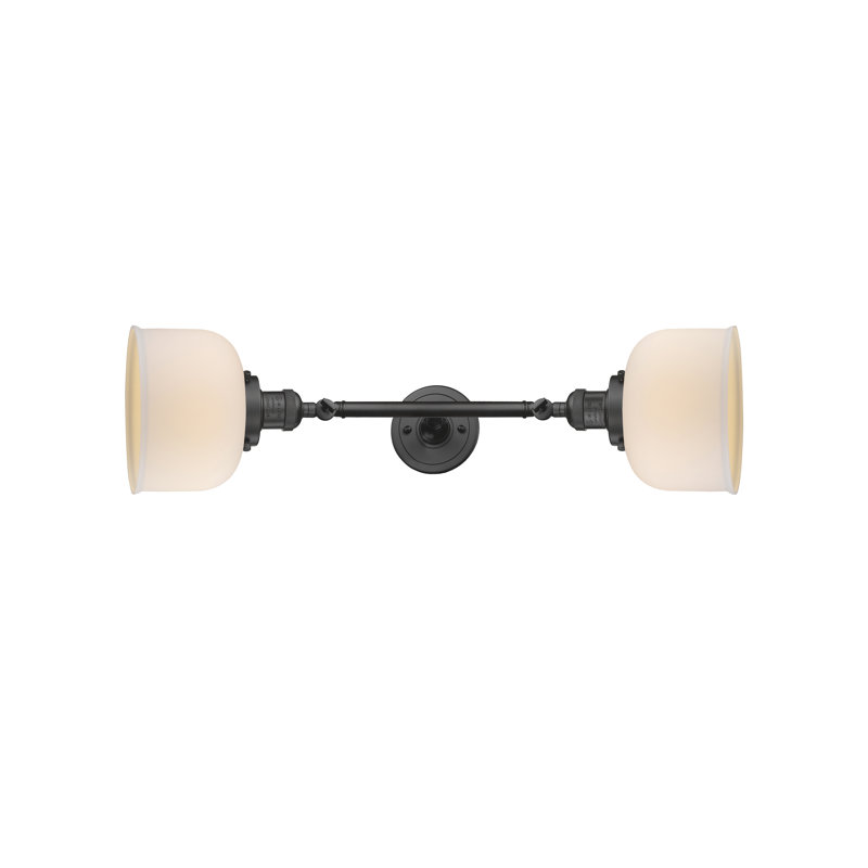 Éclairage pour meuble-lavabo à 2 lumières et à luminosité rétro Arledge, Grainé, Incandescent, Bronze huilé