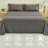 4 Piece Twin Size Sheet Set, 100% Rayon Derived from Bamboo Sheet Set, Cooling & Breathable, Luxury Silky Soft, Deep Pocket up to 16", Gray-122871994-122871996