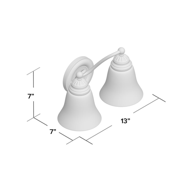 Moyer 2-Light 13 inch Wide Oil Burnished Bronze Traditional Bathroom Vanity Lighting Fixture, White Alabaster Glass Shade, Dimmable, LED Compatible, Over the Mirror Mounted Wall Sconce