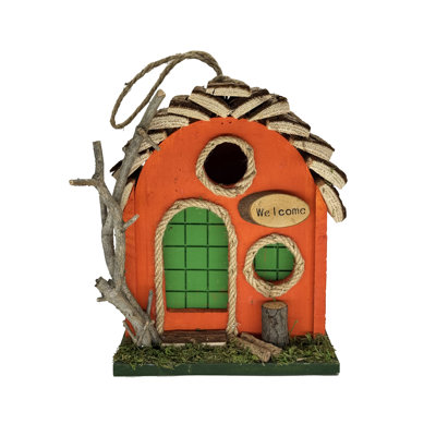 Maison d'oiseaux de ferme orange