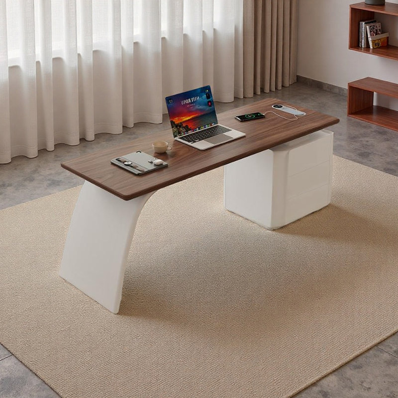 Bureau haut de gamme en noyer, H 29,52 po x l 55,11 po x P 27,55 po