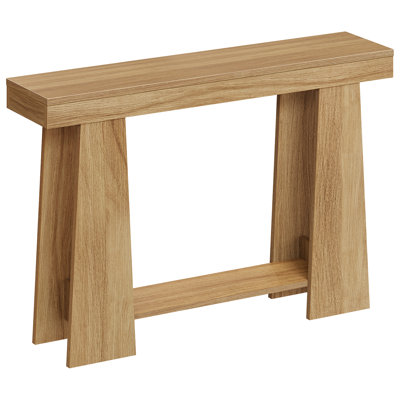 Farmhouse Console Table for Entryway, Sofa Table for Behind Couch,  Entryway Table with 2-Tier Shelves