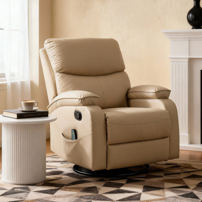  Swivel Rocker Recliner  Massage Scratch-Resistant Fabric