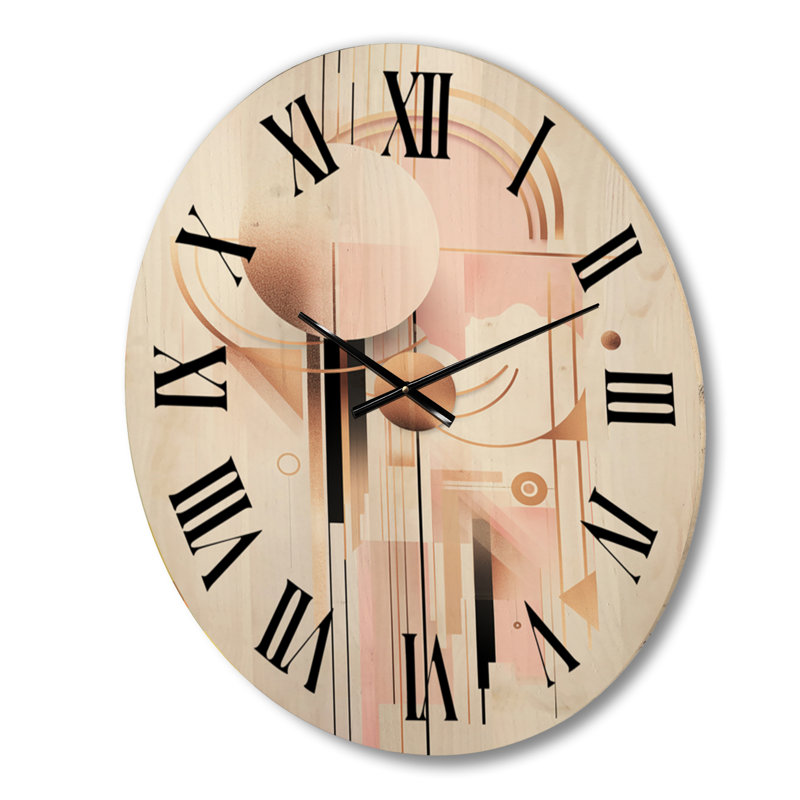 Horloge murale circulaire géométrique Boho Chic, Moyenne