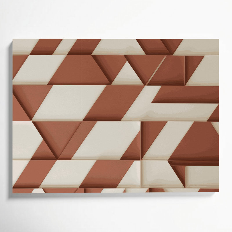 Minimalisme 58, art mural sur toile beige, H 11 po x l 14 po