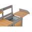 Table de table d'extérieur en bois avec évier
