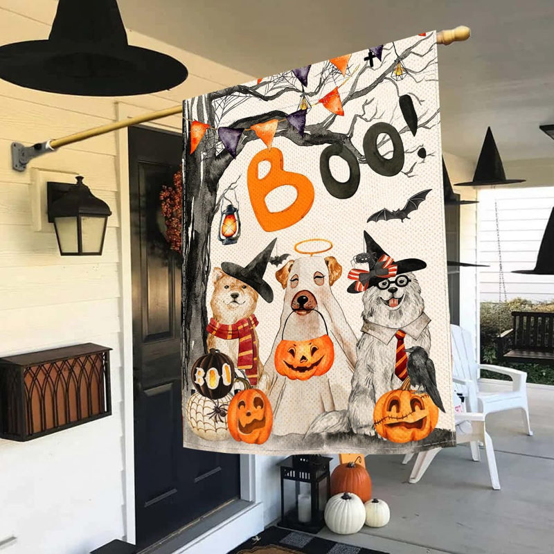Drapeau d'Halloween Boo House