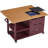 44" Rectangular Propane Fire Pit Table, 50,000 BTU Outdoor Firepit with Cover and Wind Guard-117531531