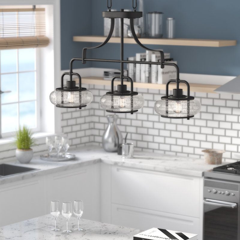 Spofford 3-Light Linear Kitchen Island Pendant, Old Bronze