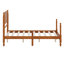 Lit poteau en bois traditionnel, lit plateforme rétro, aucun sommier requis, assemblage facile-1989936849-1989936848