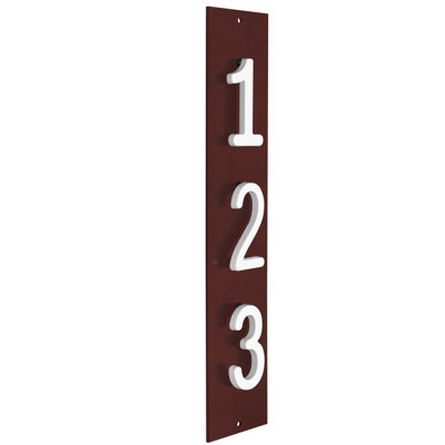 Colourtree Personalized 3-Digit Floating House Numbers Vertical Street Address Wall Plaque – Custom Horizontal Outdoor Home Sign