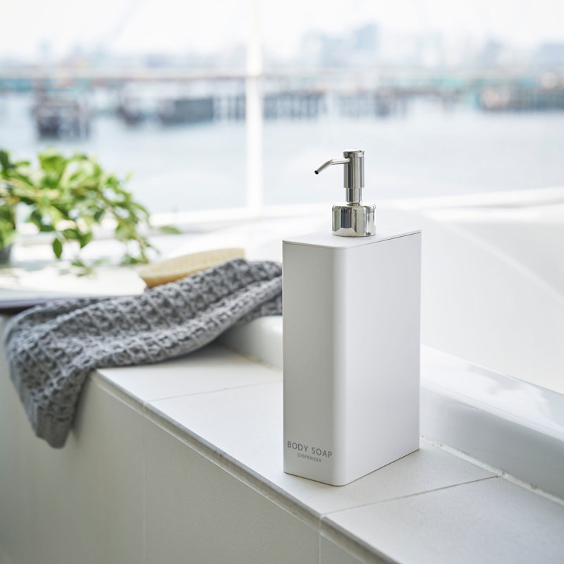 White Rectangular Minimalist Body Soap Dispenser