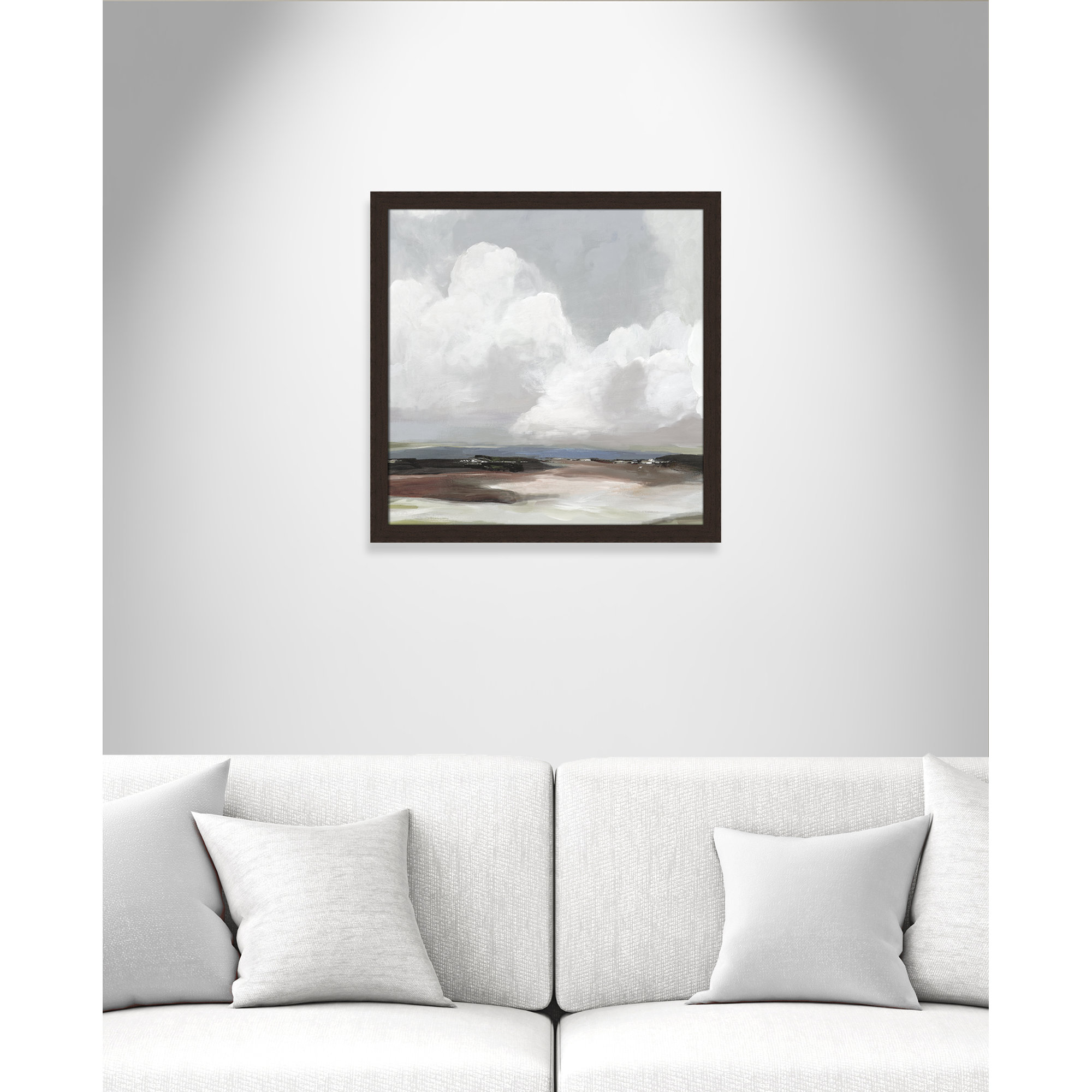Morning Air - Picture Frame Painting Print, 24.5" H x 24.5" W x 1.12" D, Walnut Framed