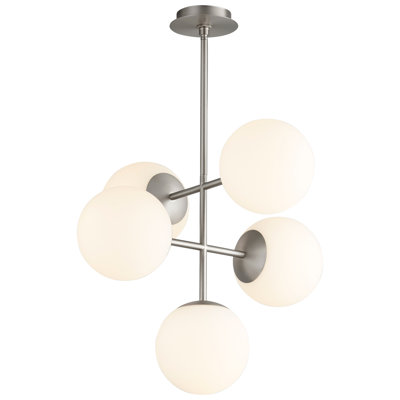 Lustre géométrique à 5 lumières